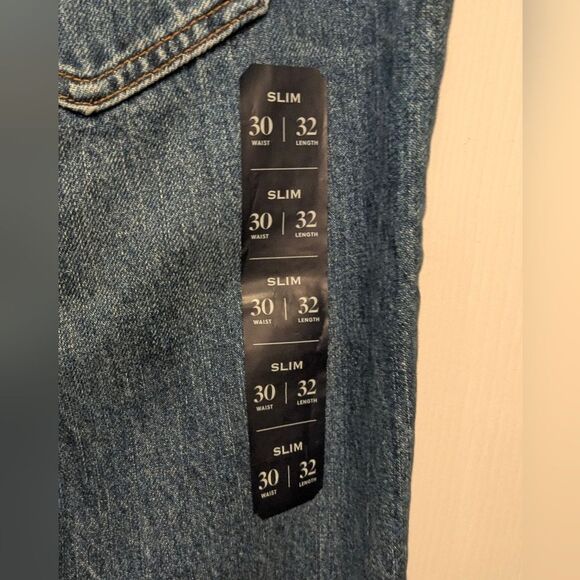 New J. Crew Straight Slim Rigid Blue Dinim Jeans Size 30x32 Zip Fly Classic - Picture 10 of 12